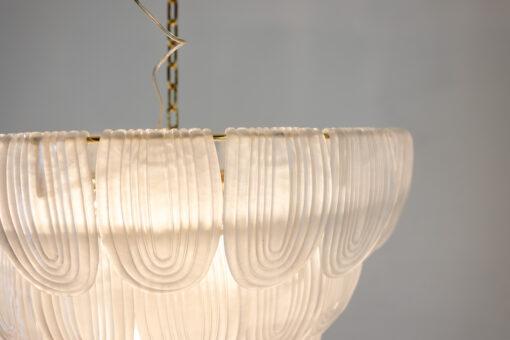 White Murano Glass Chandelier, Italy, Contemporary Work. - Image 8