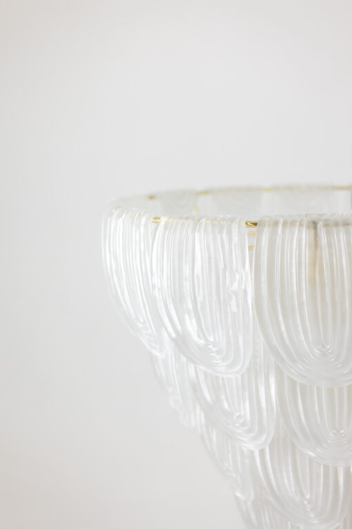 White Murano Glass Chandelier, Italy, Contemporary Work. - Image 10