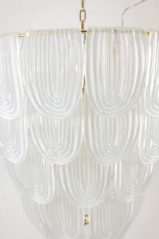 White Murano Glass Chandelier, Italy, Contemporary Work. - Image 11