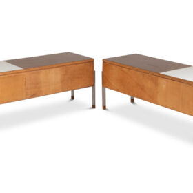 Pair of Teak Low Chests of Drawers, France 1960