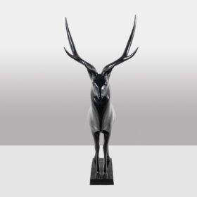 Life-Size Bronze Stag Sculpture, François Pompon, Print 2006