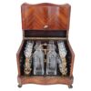 Antique Liquor Case with decanters and glasses in a wooden case- Styylish