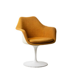 Eero Saarinen Tulip Arrnchair with saffron yellow fabric- Styylish