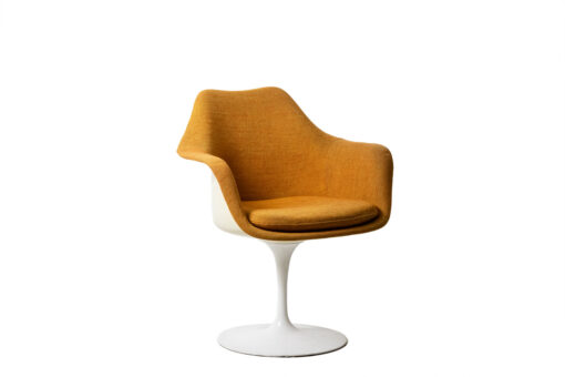 Eero Saarinen Tulip Arrnchair with saffron yellow fabric- Styylish