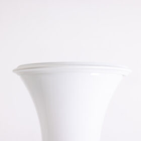 Bamboo Floor Lamp, Enrico Tronconi, in white opal glass, 1970s