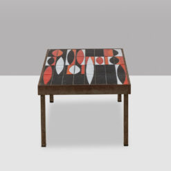 Alternative view of 'Navette' Coffee Table, Capron, Glazed Stoneware, 1960s.