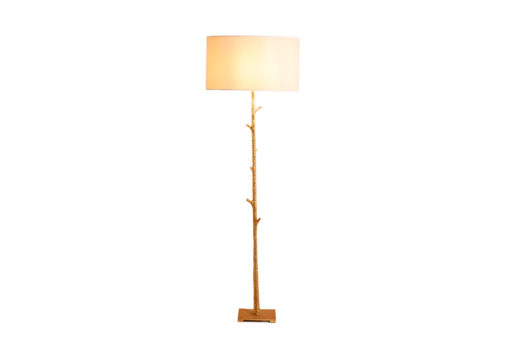 Pair of Gold Metal Floor Lamps, 20th century. - Image 2