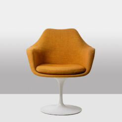 Alternative view of Eero Saarinen 'Tulip' Armchair in Saffron Yellow. Circa 1960-70