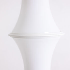 Bamboo Floor Lamp, Enrico Tronconi, in white opal glass, 1970s