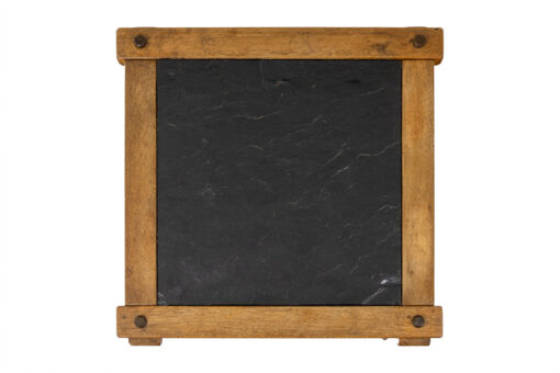 Pair of Brutalist Coffee Tables in oak and slate. Circa 1960. - Image 4
