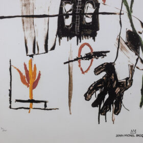 Basquiat Color Silkscreen Print, Numbered, 1990s