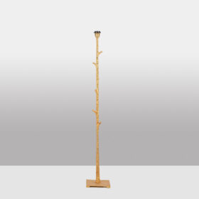 Pair of Gold Metal Floor Lamps, 20th century.