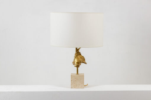 Gilded bronze shell lamp, Maison Charles, France, 1970s - Image 5