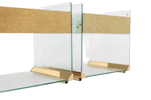 Pair of Bedside Tables in Brass, Glass and Mirror, 1970s - Image 5