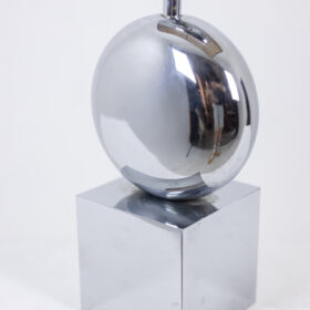 Chrome-Plated Chalier Table Lamp, Paris, circa 1970