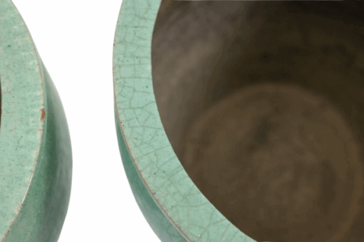 Large Glazed Terracotta Planters, Pair, 1950s - Image 8