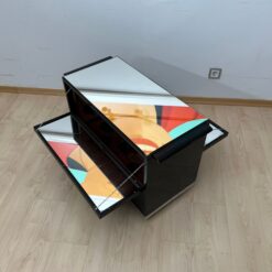 Alternative view of French Art Deco Bar Cart, Black Lacquer, France circa 1930
