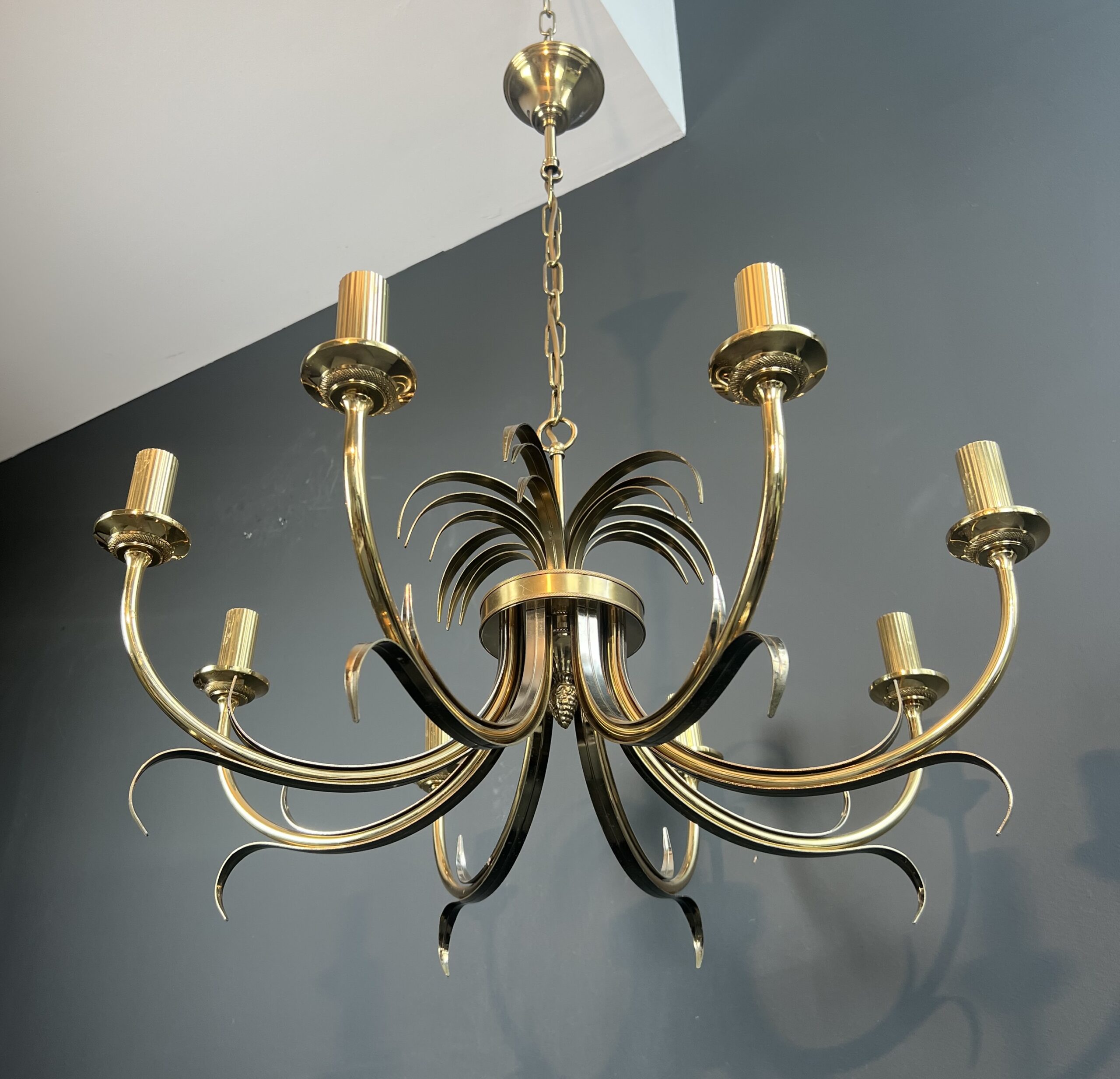 French Pineapple Chandelier in the Style of Maison Charles - Image 11