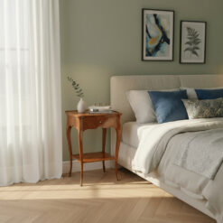 French Louis XV Style side Table in a Bedroom setting- Styylish