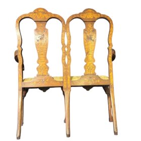 Dutch Baroque Style Marquetry Bench, 19th c.