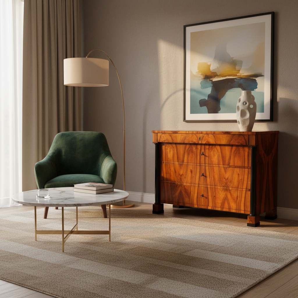 Biedermeier Walnut Dresser- in situ- Styylish