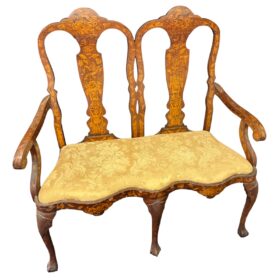 Dutch Baroque Style Marquetry Bench, 19th c.