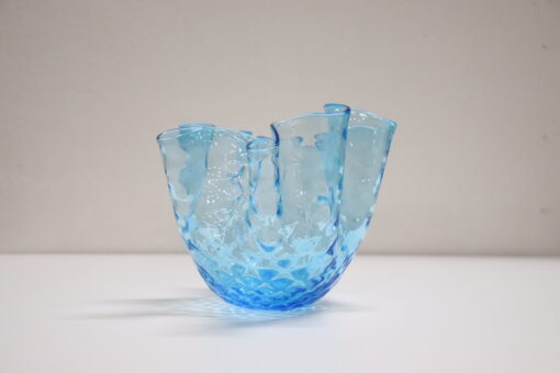 1950s Murano Glass Vase, Italy – Handkerchief Model in Blue - Image 2
