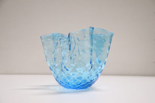 1950s Murano Glass Vase, Italy – Handkerchief Model in Blue - Image 3