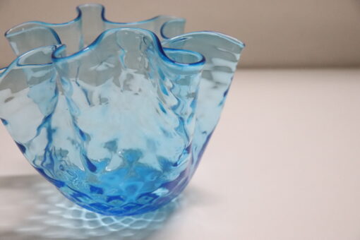 1950s Murano Glass Vase, Italy – Handkerchief Model in Blue - Image 7