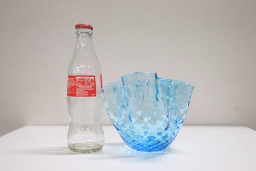1950s Murano Glass Vase, Italy – Handkerchief Model in Blue - Image 10