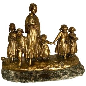Joseph D’Aste, Bronze Sculpture, “Fête Au Village”