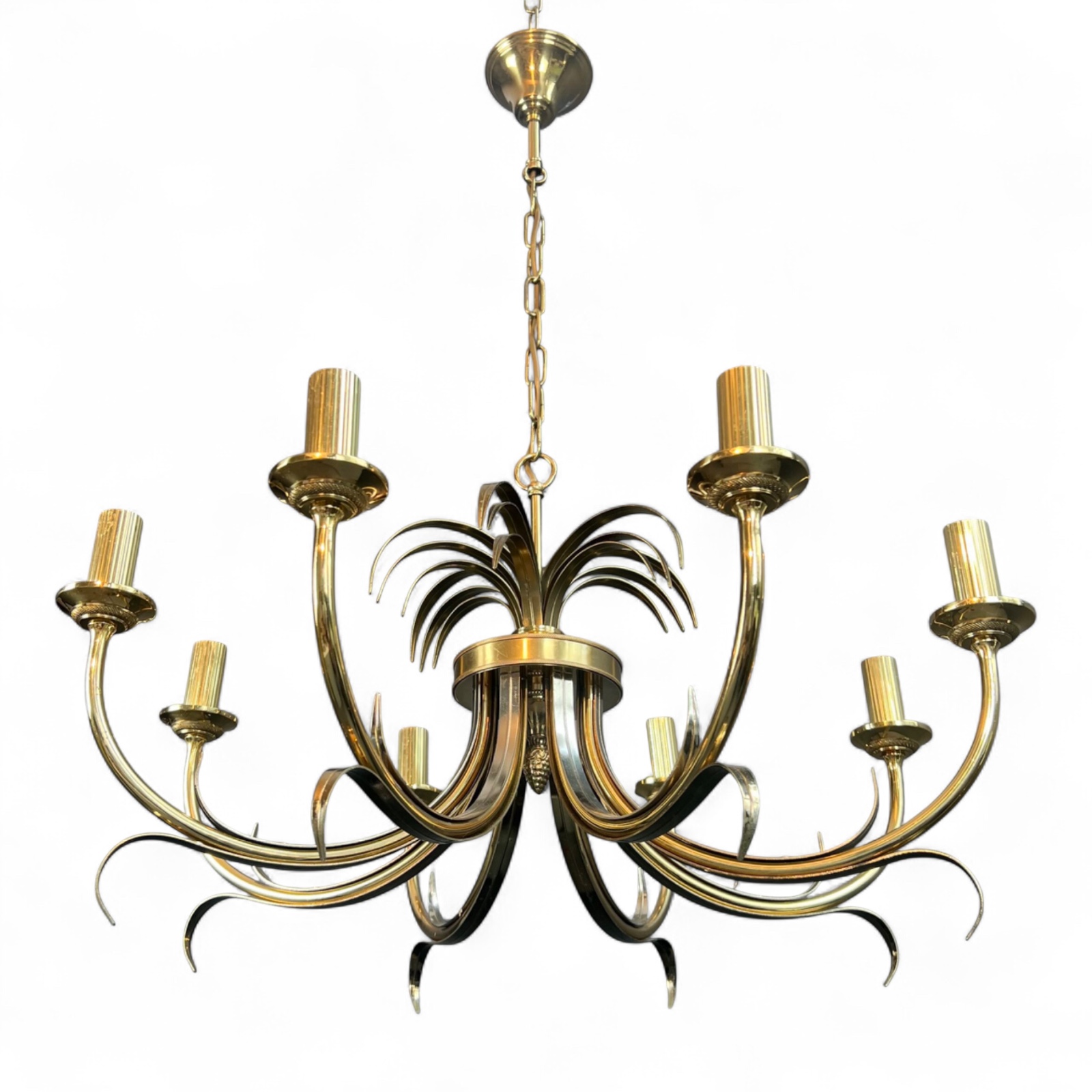 French Pineapple Chandelier, Maison Charles Style, c. 1970- Styylish
