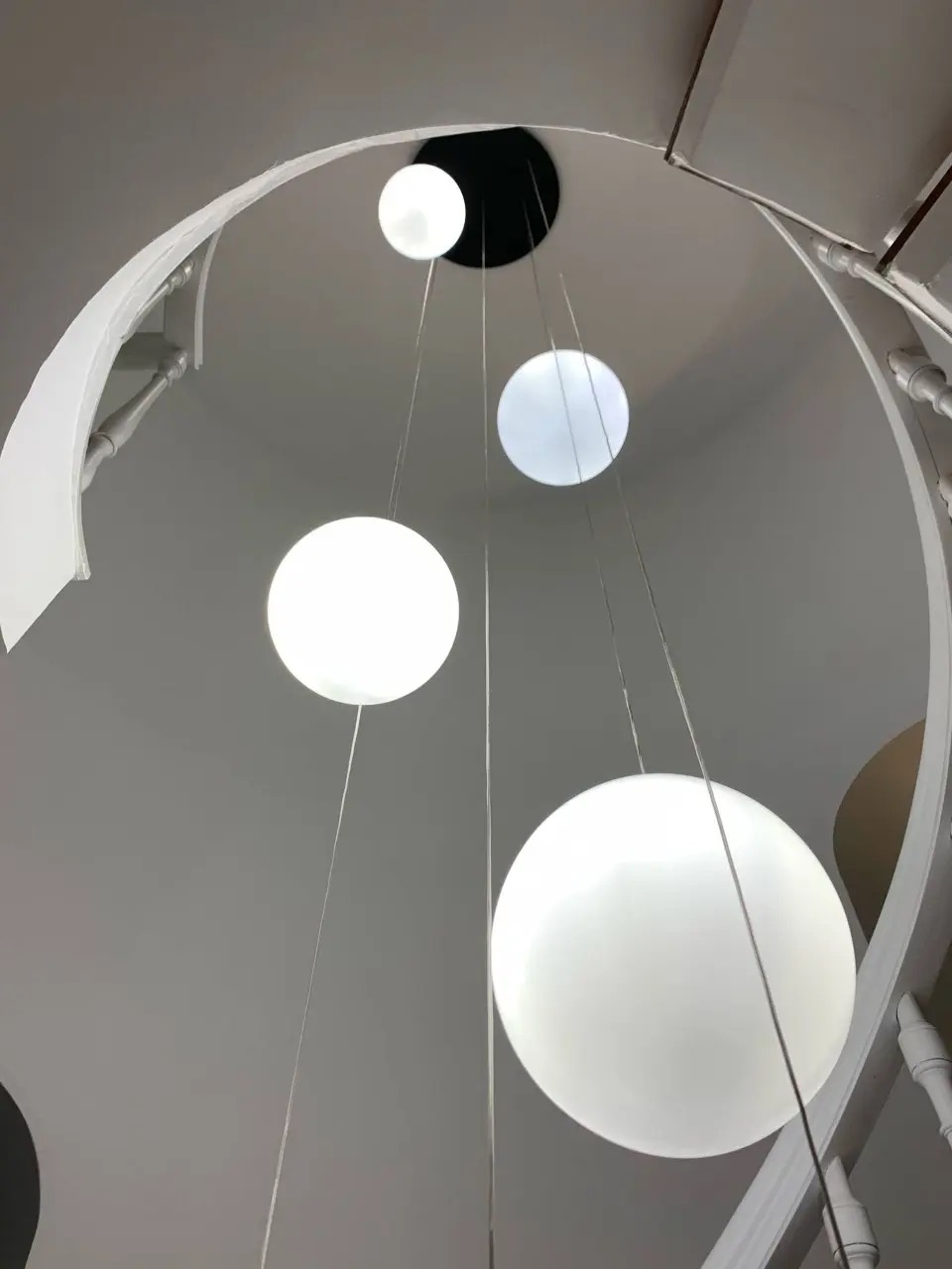 Opaline Glass Pendant light, Apolline - Image 2