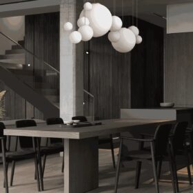 Opaline Glass Pendant light, Apolline