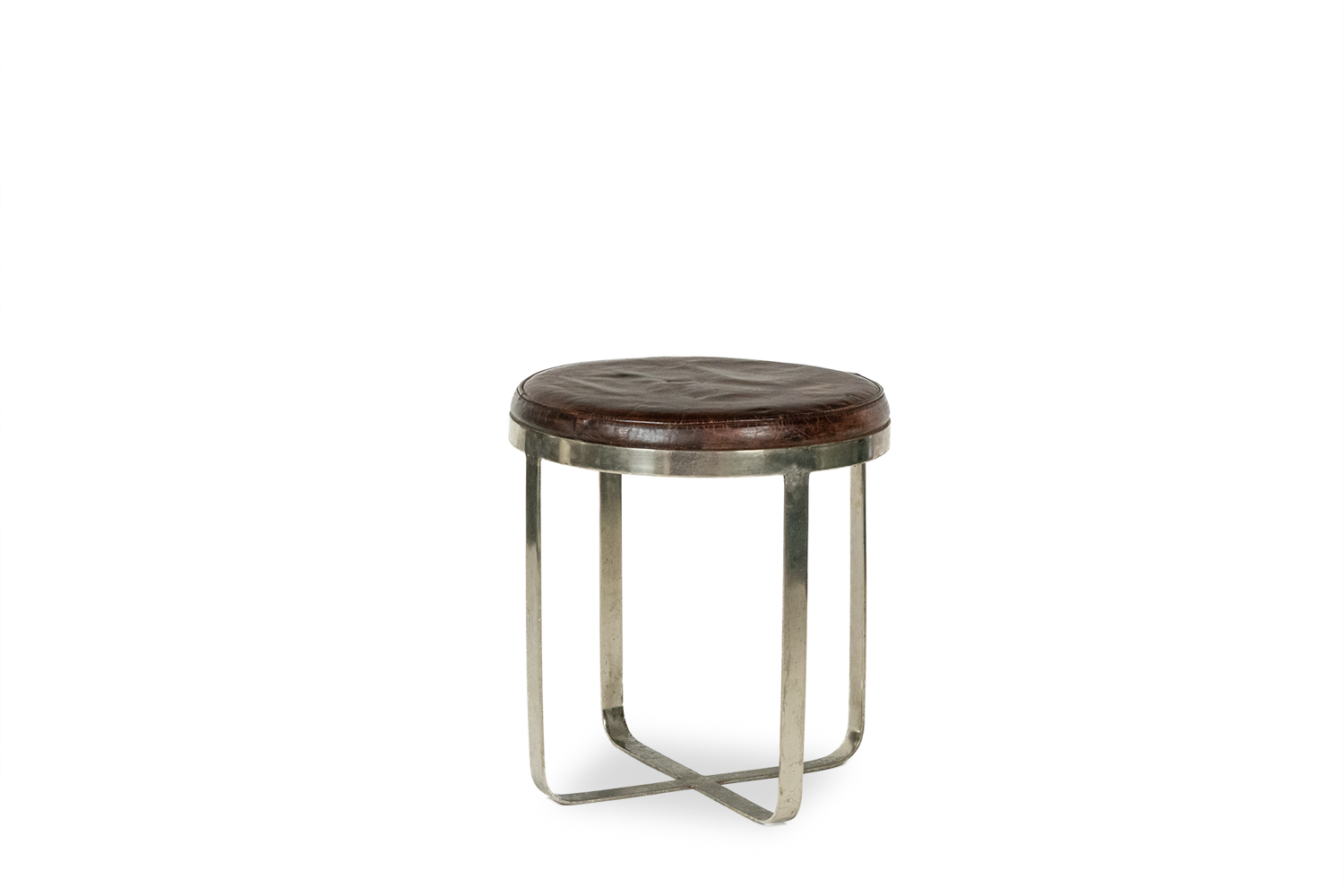 Round Industrial-Style Stool - Styylish