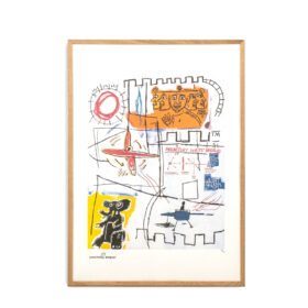 Jean-Michel Basquiat Color Silkscreen Print. 1990s.