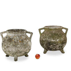 Alternative view of Willy Guhl Pair of “pot” planters in fiber cement. 1950s