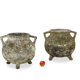 Willy Guhl Pair of “pot” planters in fiber cement. 1950s