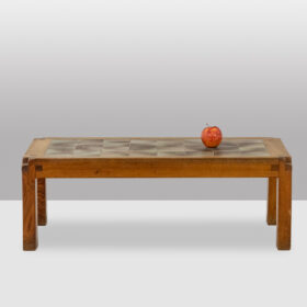 Pierre Chapo Coffee Table, Blond Elm, circa 1960