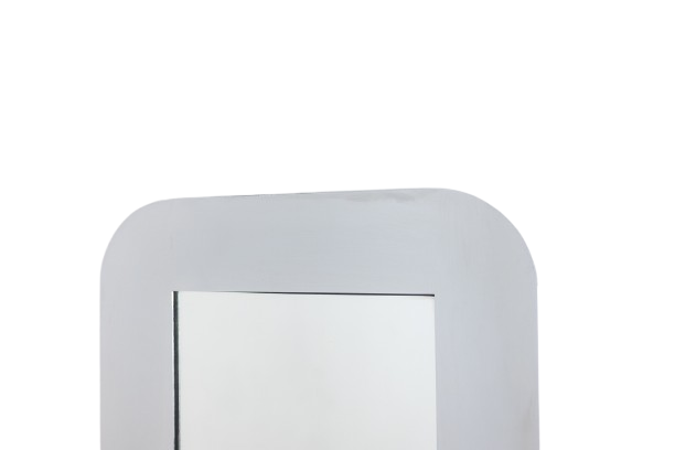 Rectangular Mirror in Polished Metal, Italy, 1970s - Image 2