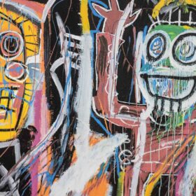 Jean-Michel Basquiat Color Silkscreen Print. 1990s.