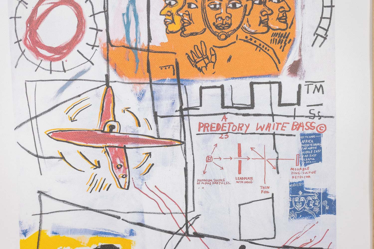 Jean-Michel Basquiat Color Silkscreen Print. 1990s. - Image 3