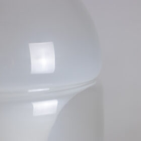 Carlo Nason Floor Lamp, LT316, White Opalescent Murano Glass