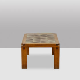 Pierre Chapo Coffee Table, Blond Elm, circa 1960