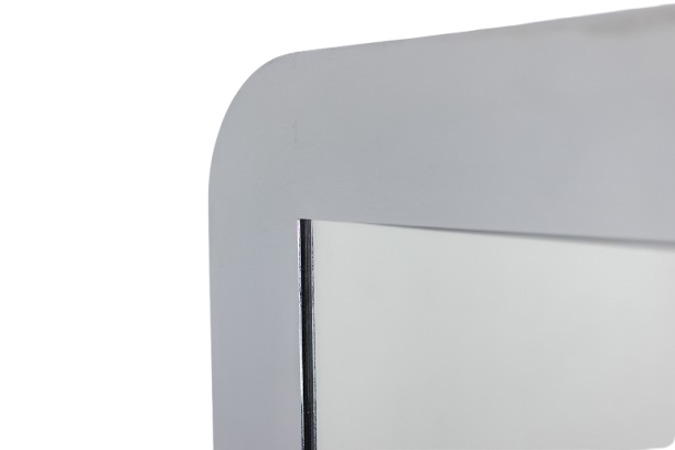 Rectangular Mirror in Polished Metal, Italy, 1970s - Image 3