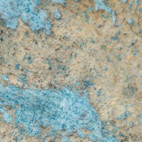 Rectangular Wool Rug, Light Blue Background, Contemporary.