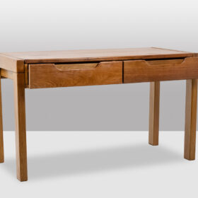 Maison Regain Elm Desk, 6 Drawers on the Front, 1970s