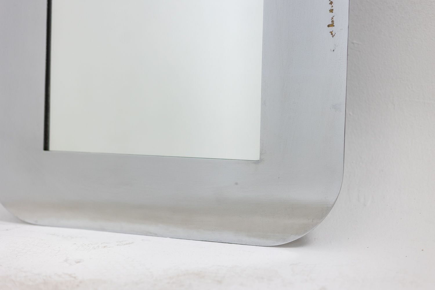 Rectangular Mirror in Polished Metal, Italy, 1970s - Image 4