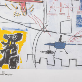 Jean-Michel Basquiat Color Silkscreen Print. 1990s.