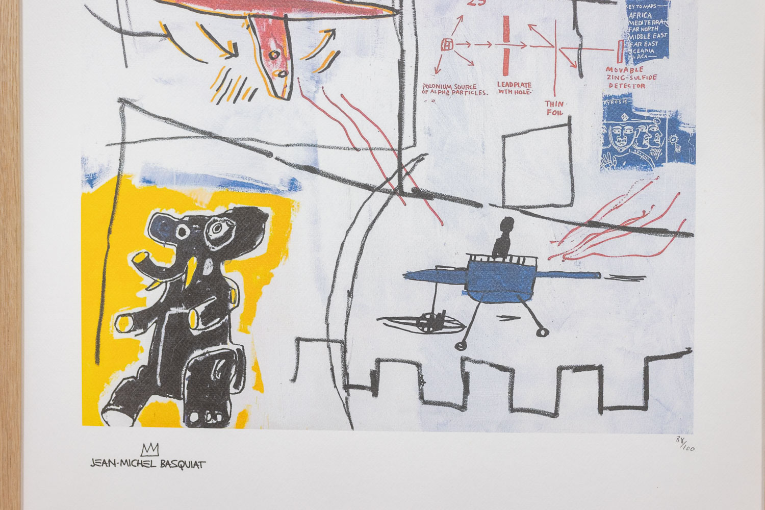 Jean-Michel Basquiat Color Silkscreen Print. 1990s. - Image 4